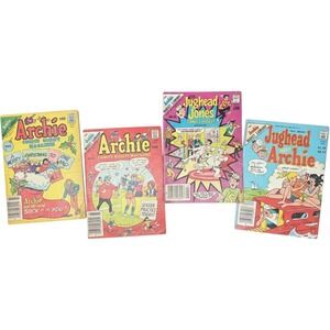 Archie Comics Digest Magazine Lot Vintage 1980s Jughead Jones Set of 4 Multi